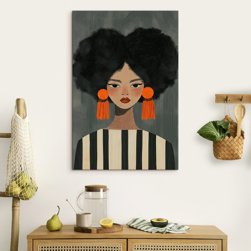 Woman with big earrings Woman with big earrings