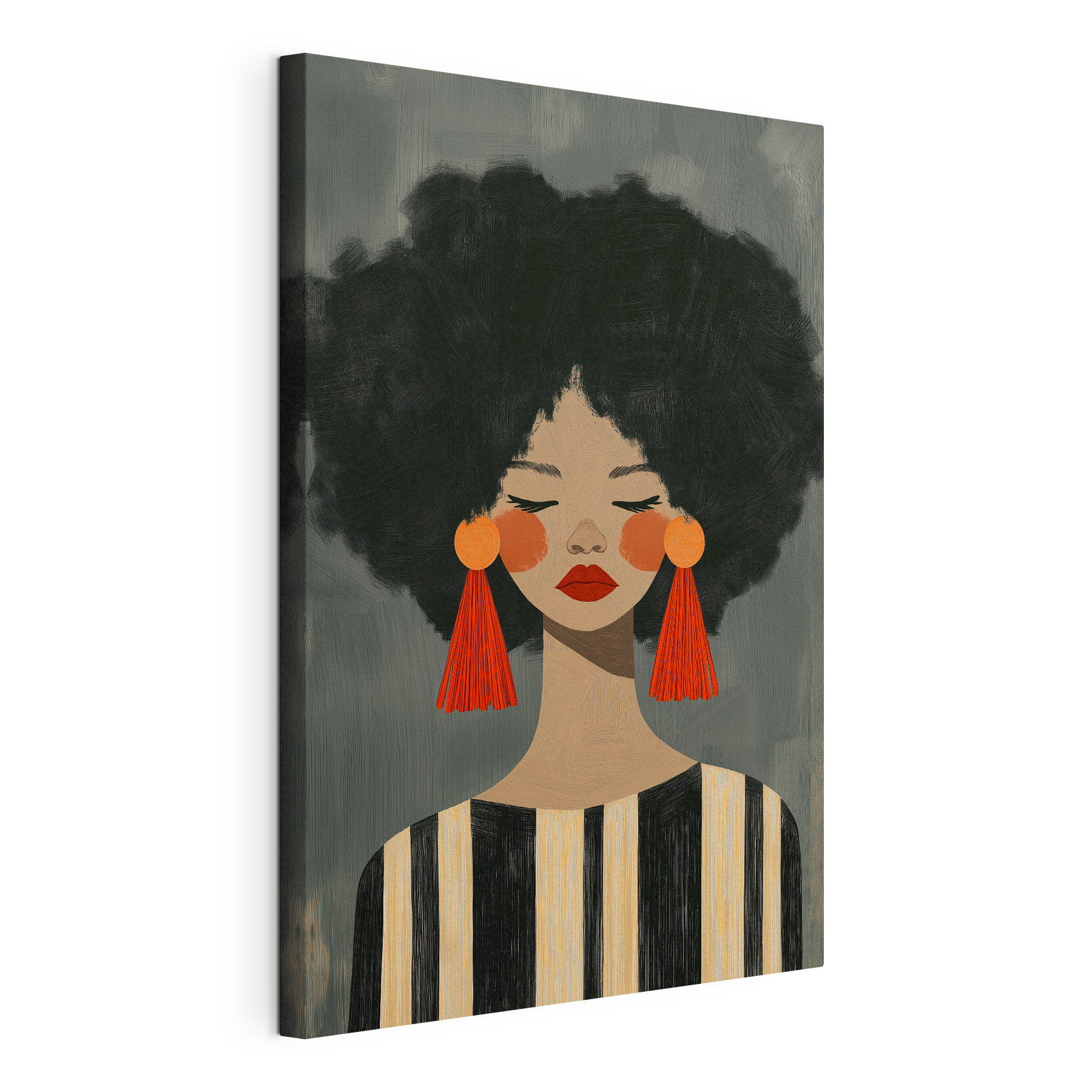 Woman with big earrings Woman with big earrings