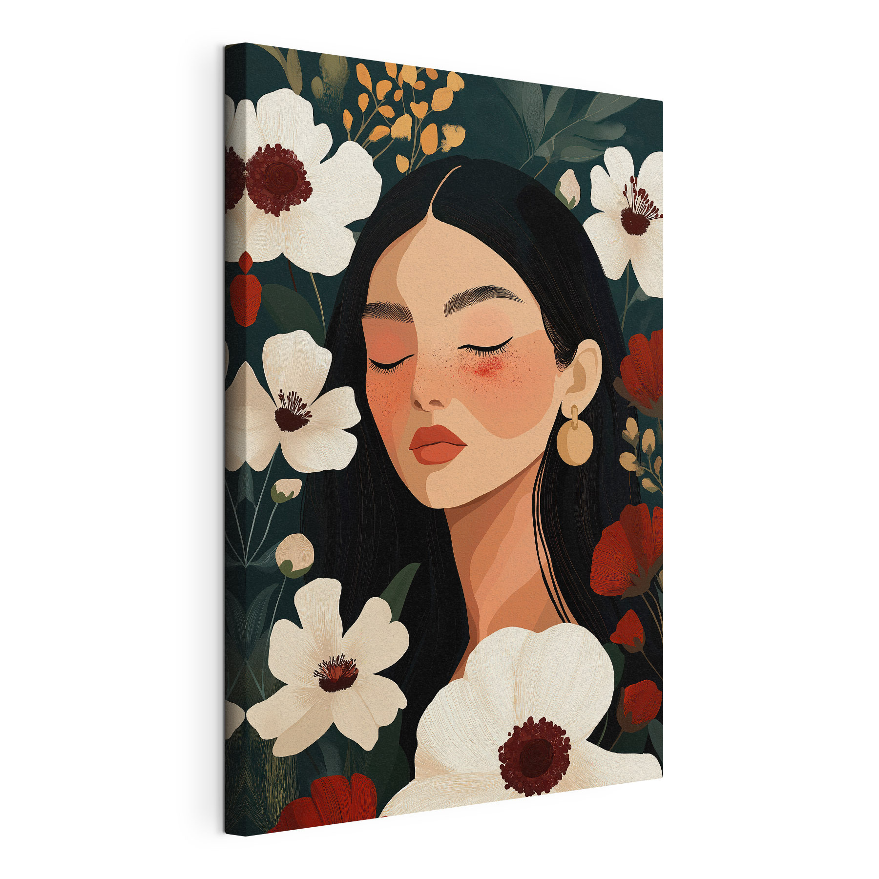 - Serene beauty among blooming flowers - Serene beauty among blooming flowers
