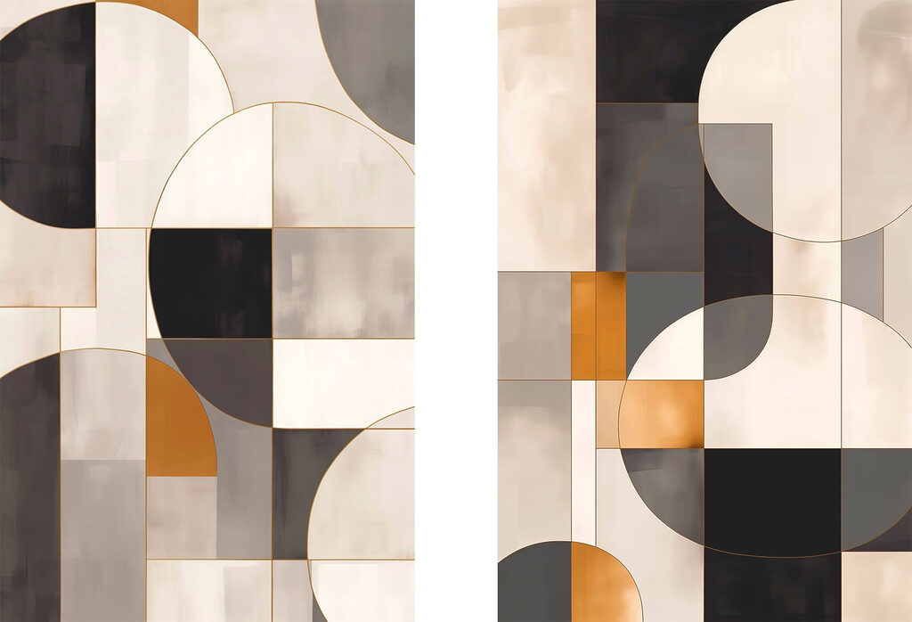 Abstract geometric design in soft tones Abstract geometric design in soft tones