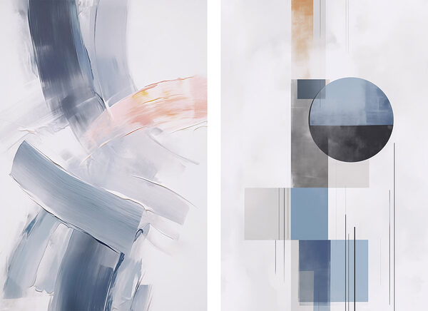 Two paintings of different colors Two paintings of different colors