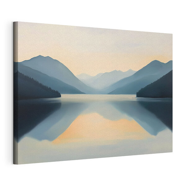 Wandbilder See mit Bergen im Hintergrund