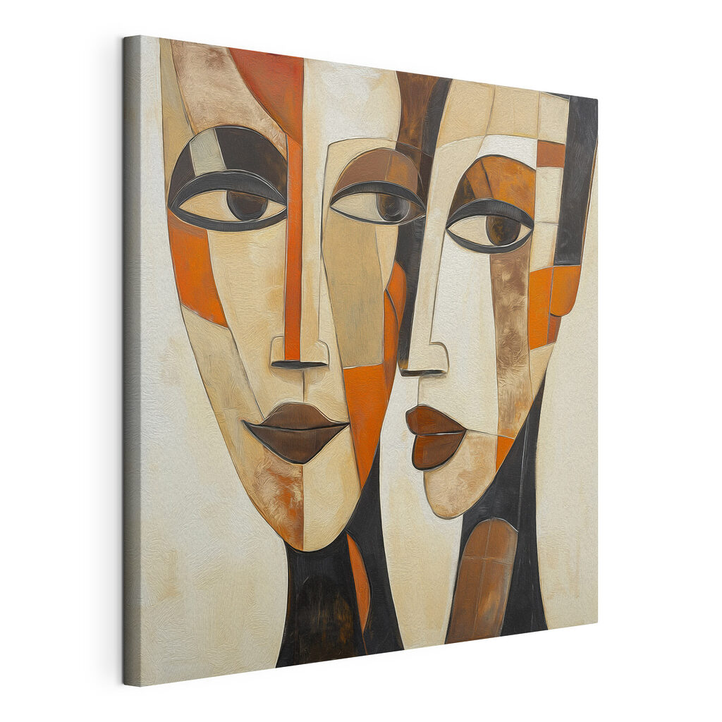 Painting of two faces