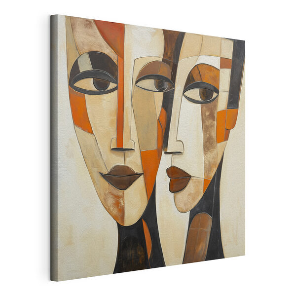 Painting of two faces