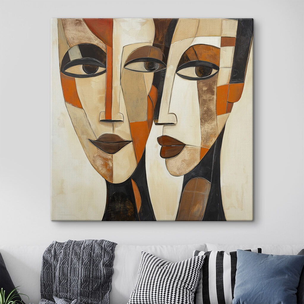 Painting of two faces