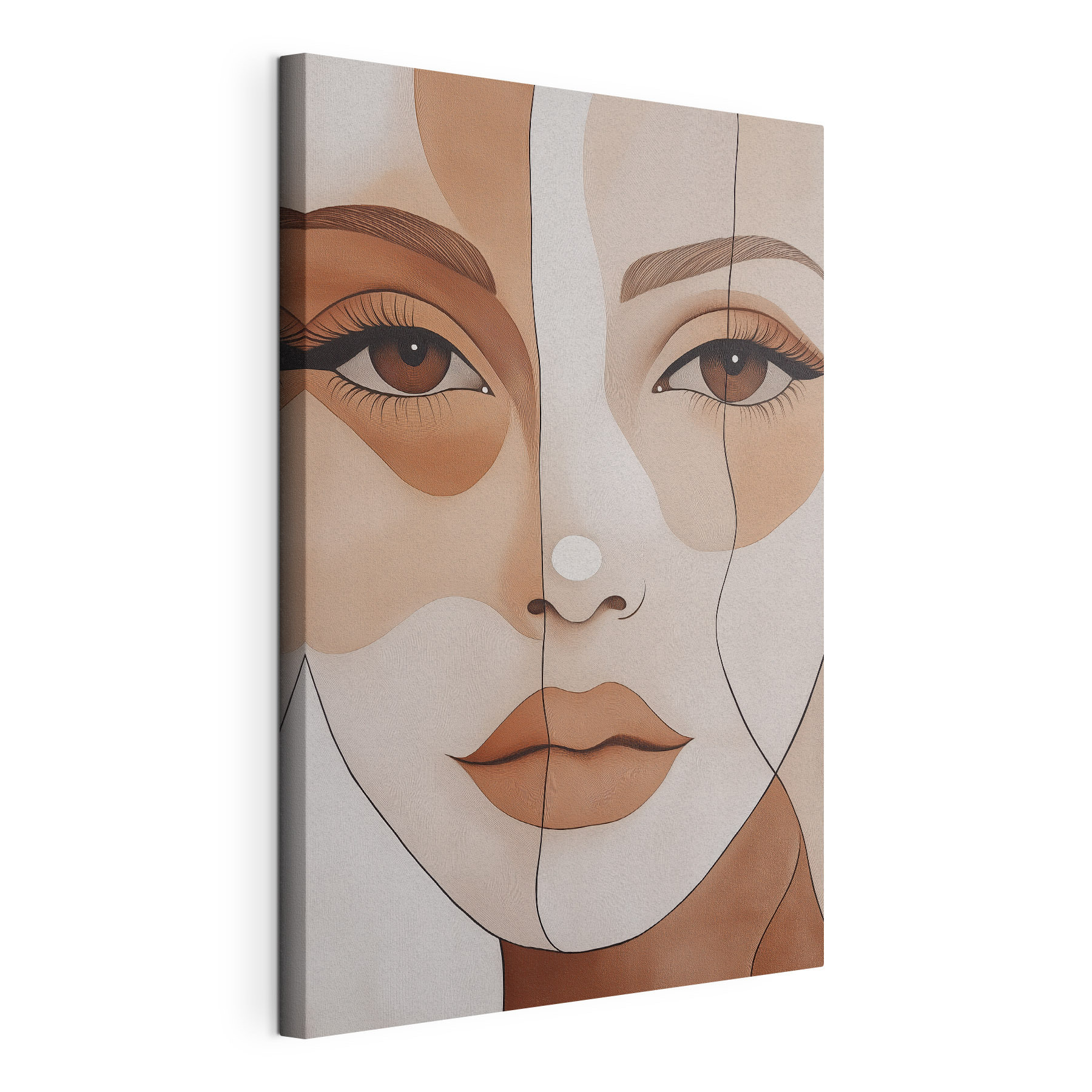 - Artistic representation of a unique face