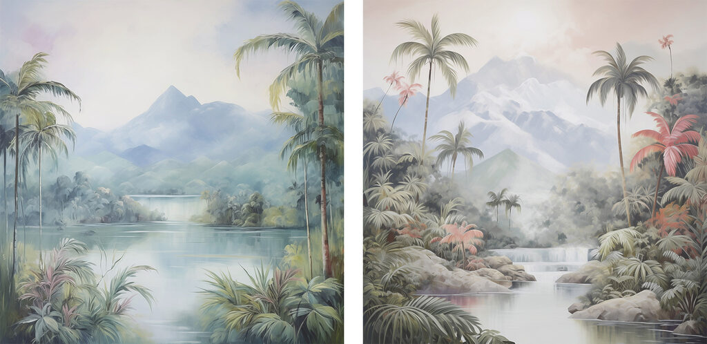 Two images of a landscape Two images of a landscape