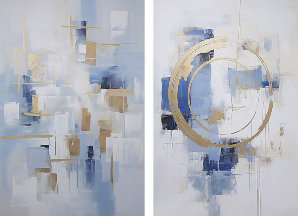 Two paintings of different colors Two paintings of different colors