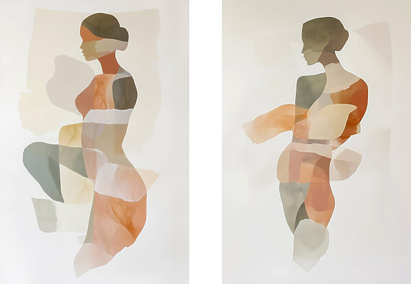 Woman's body with different colors Woman's body with different colors