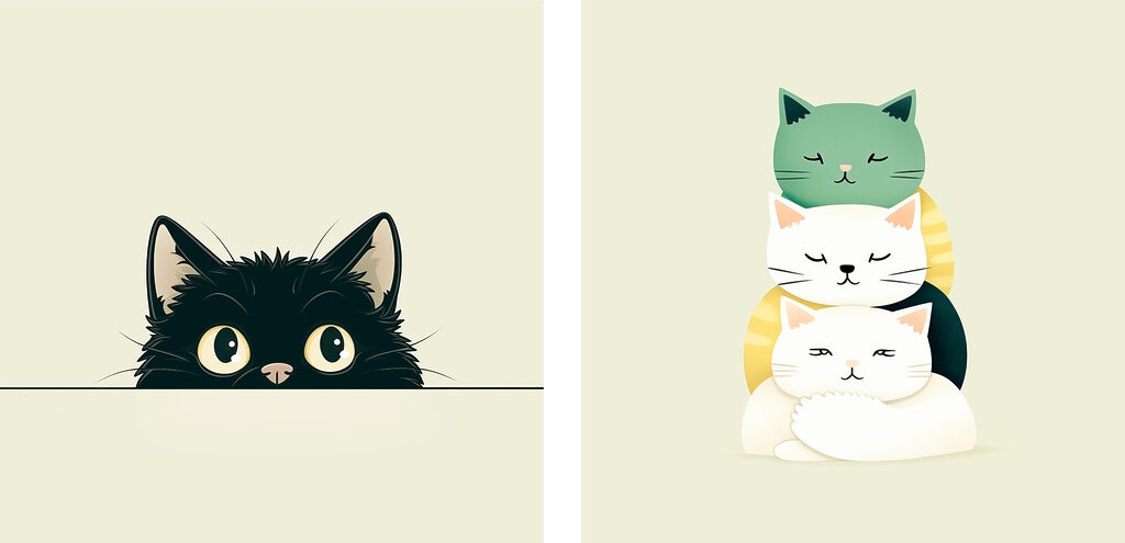 Group of cats on top of each other