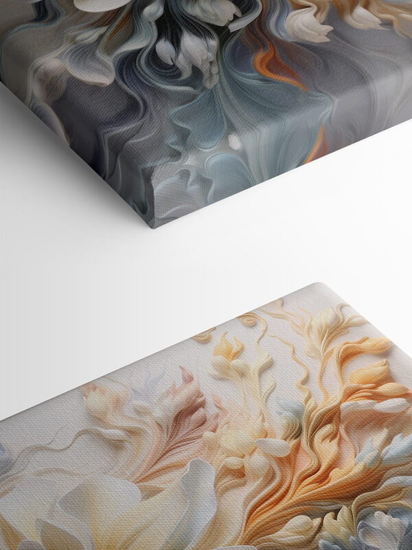- Elegant blooms in soft pastel hues