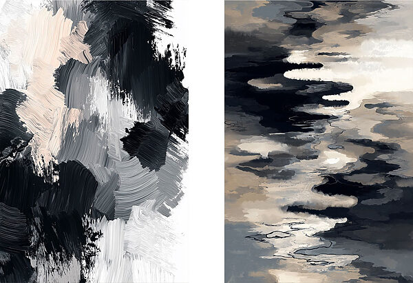 Abstract forms in monochrome shades Abstract forms in monochrome shades