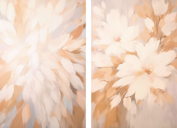 Painting of flowers on a wall
