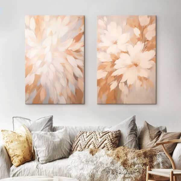 Painting of flowers on a wall