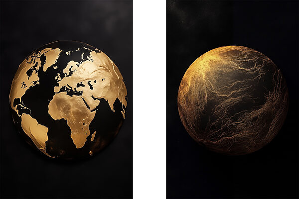 Artistic representation of celestial bodies Artistic representation of celestial bodies