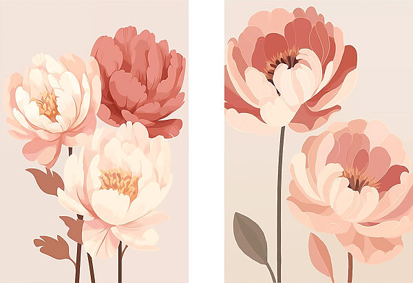 Beautiful blooms in soft colors