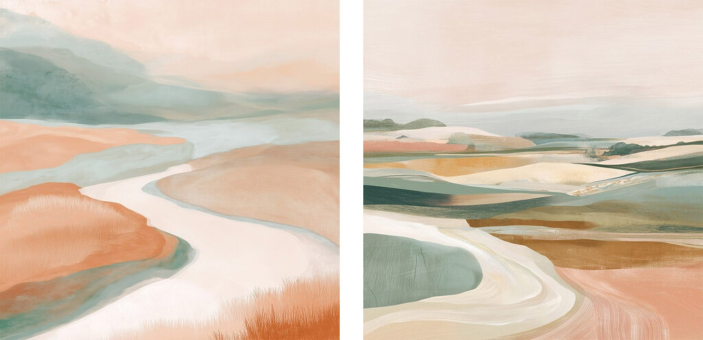 Painting of a landscape Painting of a landscape