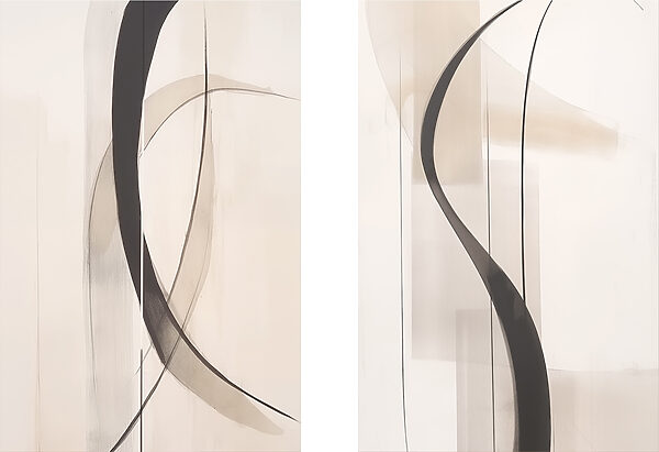 Dynamic curves in soft tones Dynamic curves in soft tones