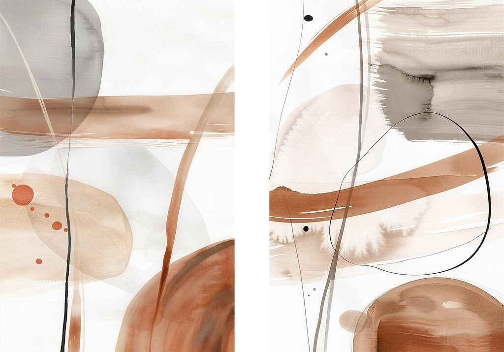 Abstract shapes in warm tones Abstract shapes in warm tones
