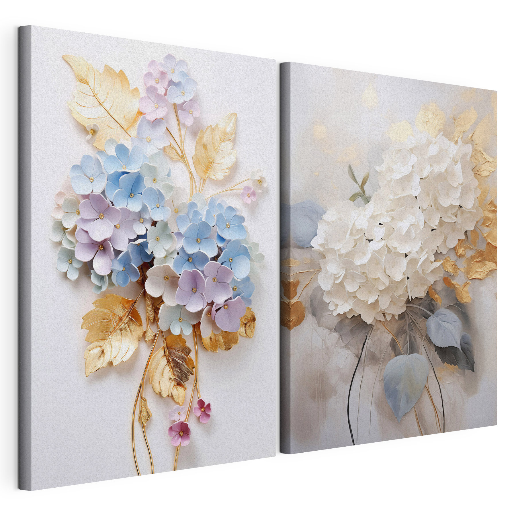 Collage of flowers on a wall Collage of flowers on a wall