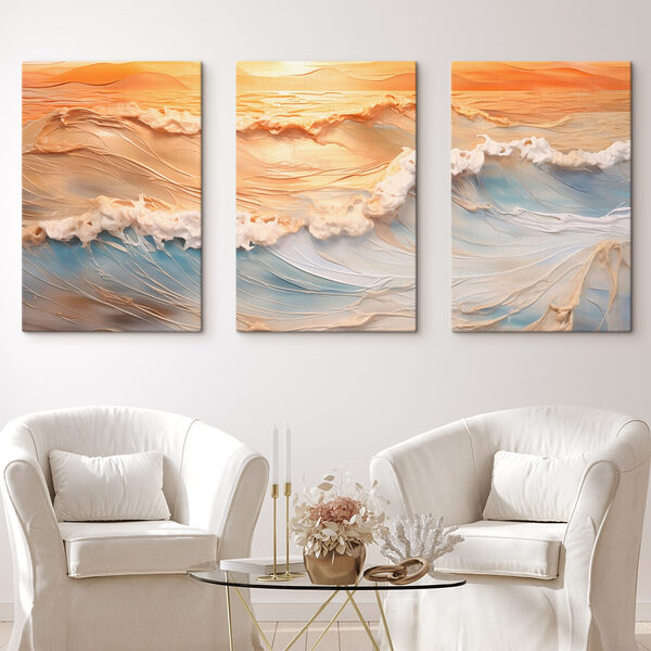 Tranquil waves at sunset's edge
