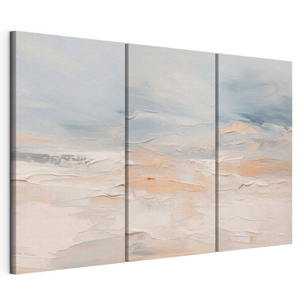 Eine Reihe von Gemälden, die einen Strand zeigen Modularer Leinwanddruck Eine Reihe von Gemälden, die einen Strand zeigen