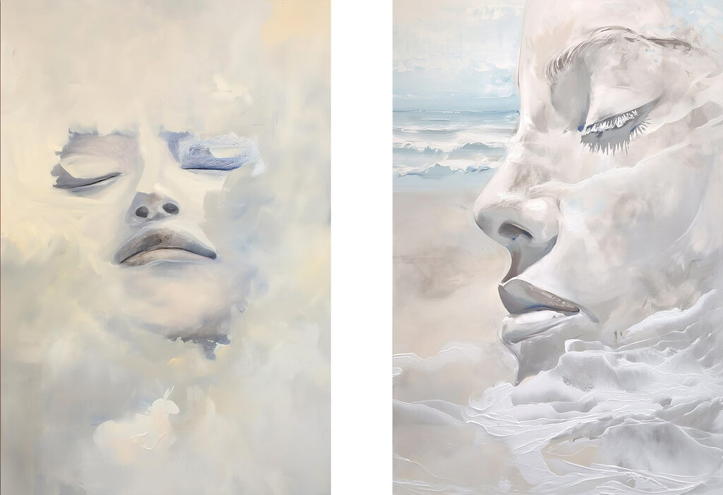 Painting of a woman's face