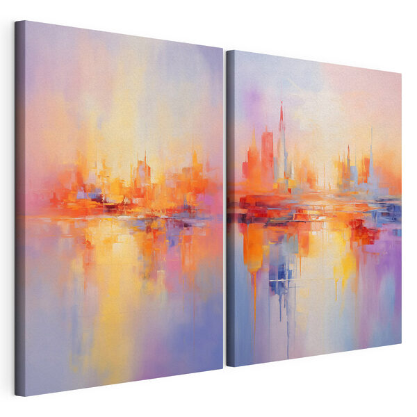 Painting of a city Painting of a city