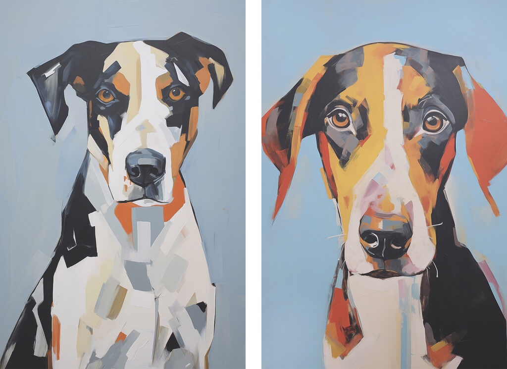 Painting of a dog