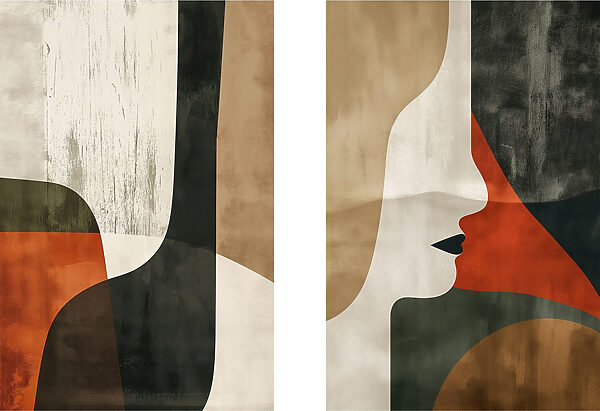 Couple of posters of women's faces Couple of posters of women's faces