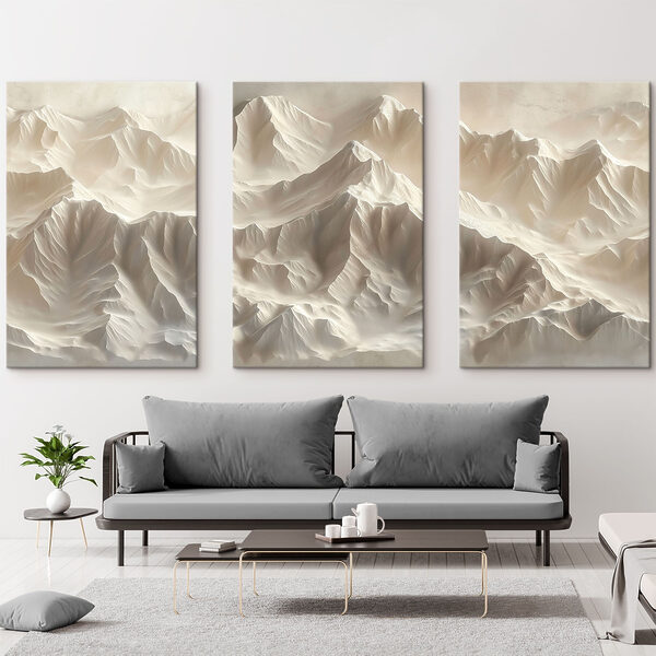 Group of mountains with snow Group of mountains with snow