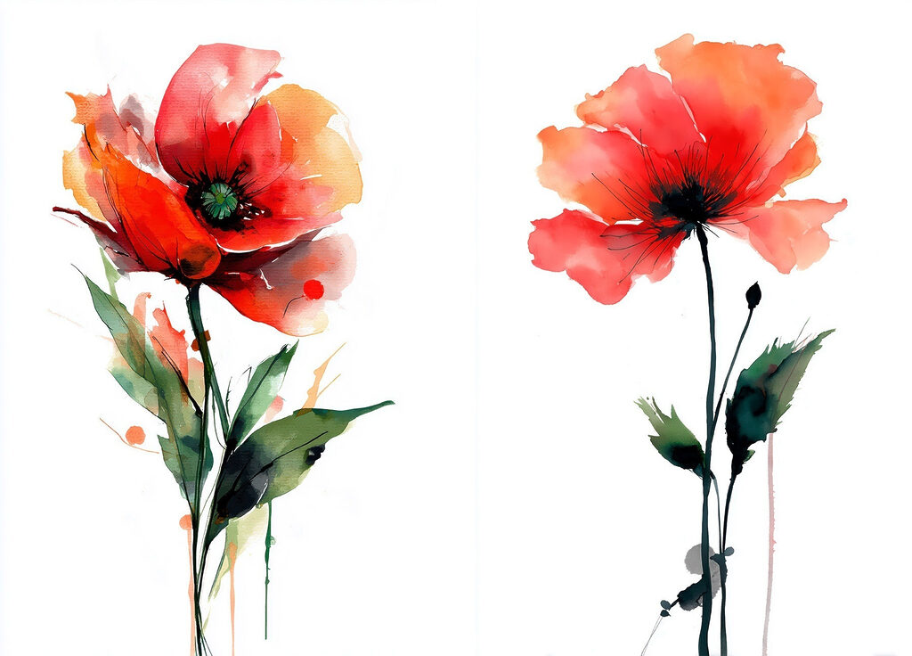 Vibrant flowers in graceful harmony