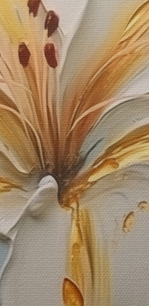 Painting of white flowers Painting of white flowers