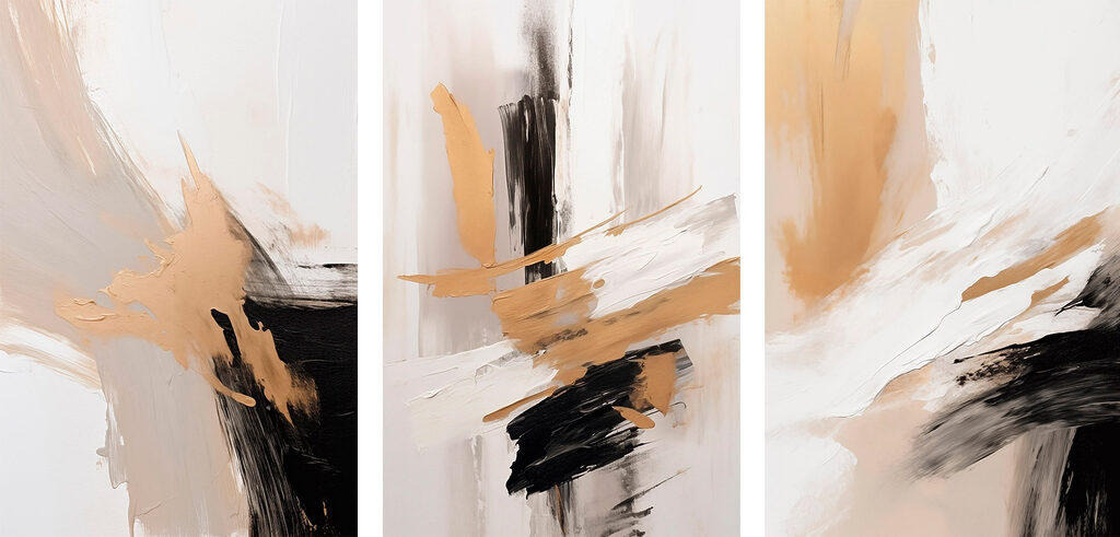 Group of art pieces