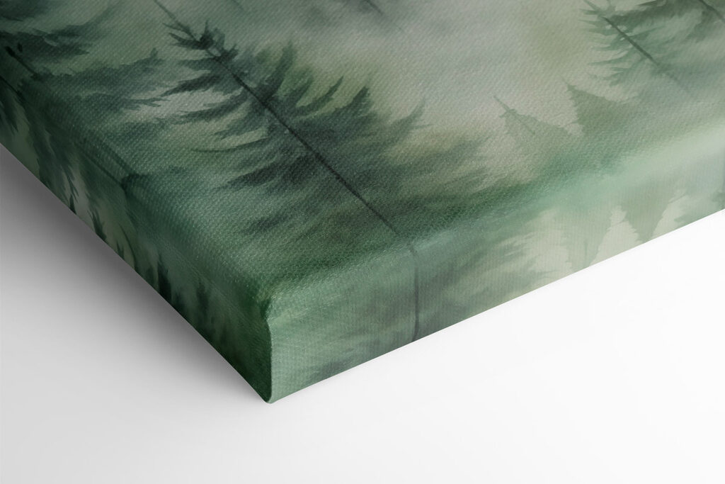 Painting of trees in the fog Painting of trees in the fog