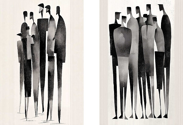 Group of people standing together Group of people standing together