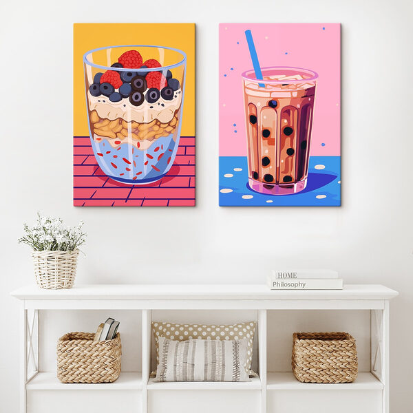 Two cups of food