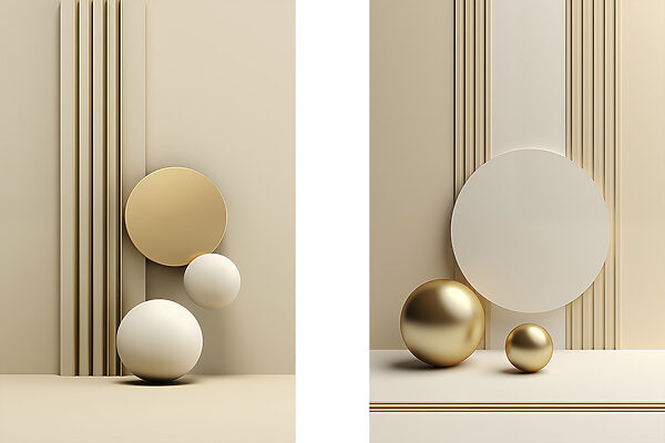 Dynamic shapes in neutral tones Dynamic shapes in neutral tones