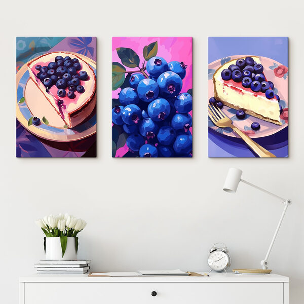 Collage of blueberries Collage of blueberries