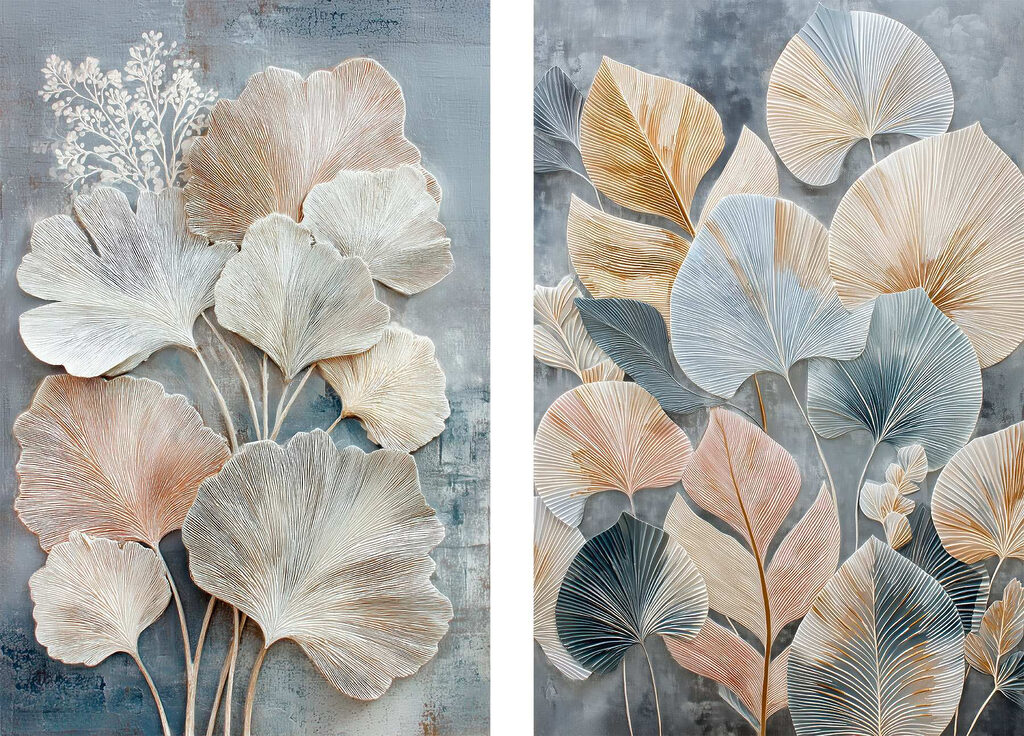 Delicate leaves in soft hues Delicate leaves in soft hues
