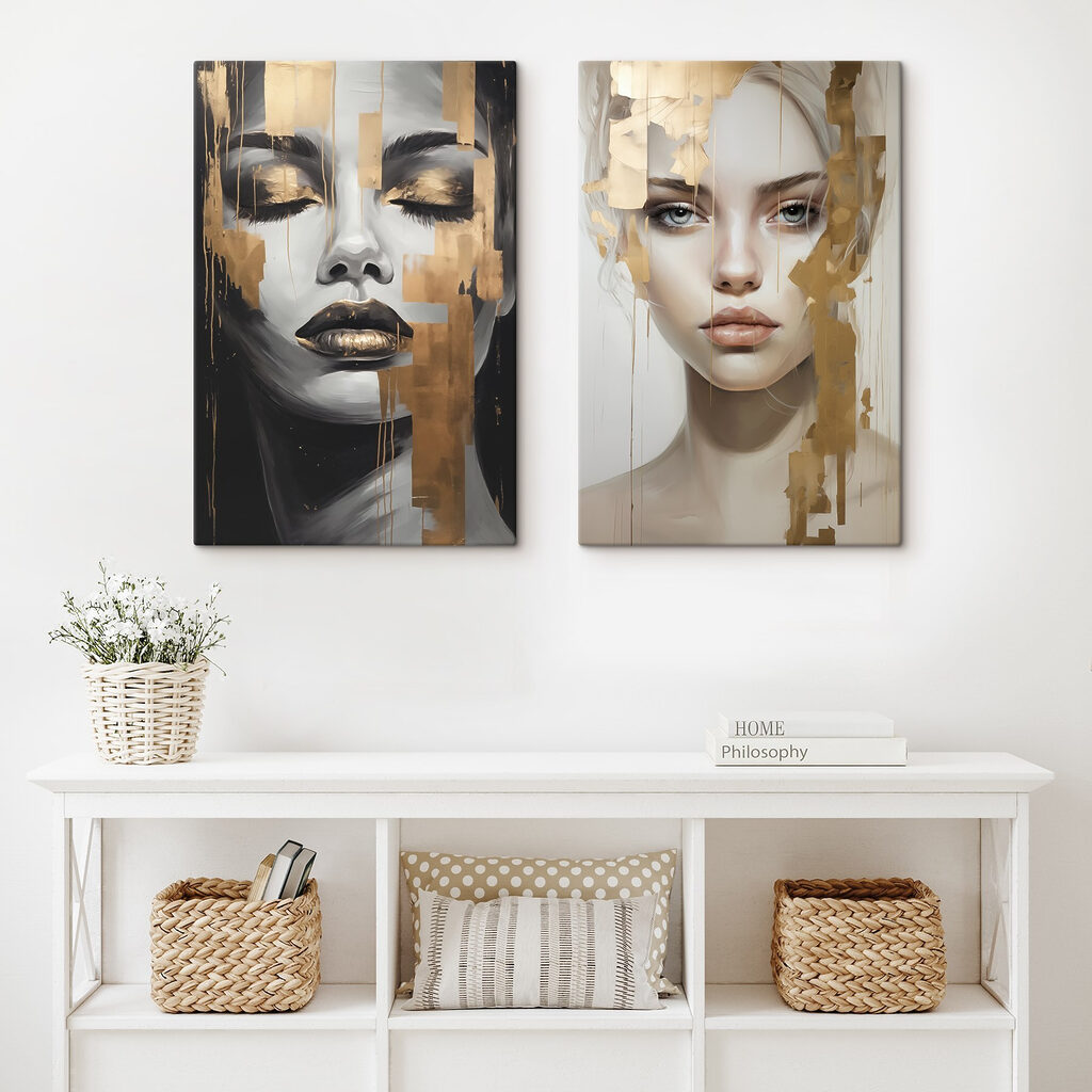 Two paintings of a woman Two paintings of a woman