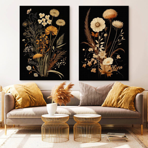 Delicate blooms in muted tones