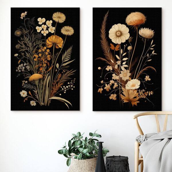 Delicate blooms in muted tones