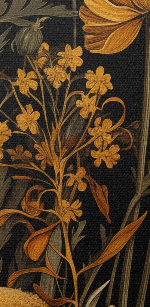 Delicate blooms in muted tones