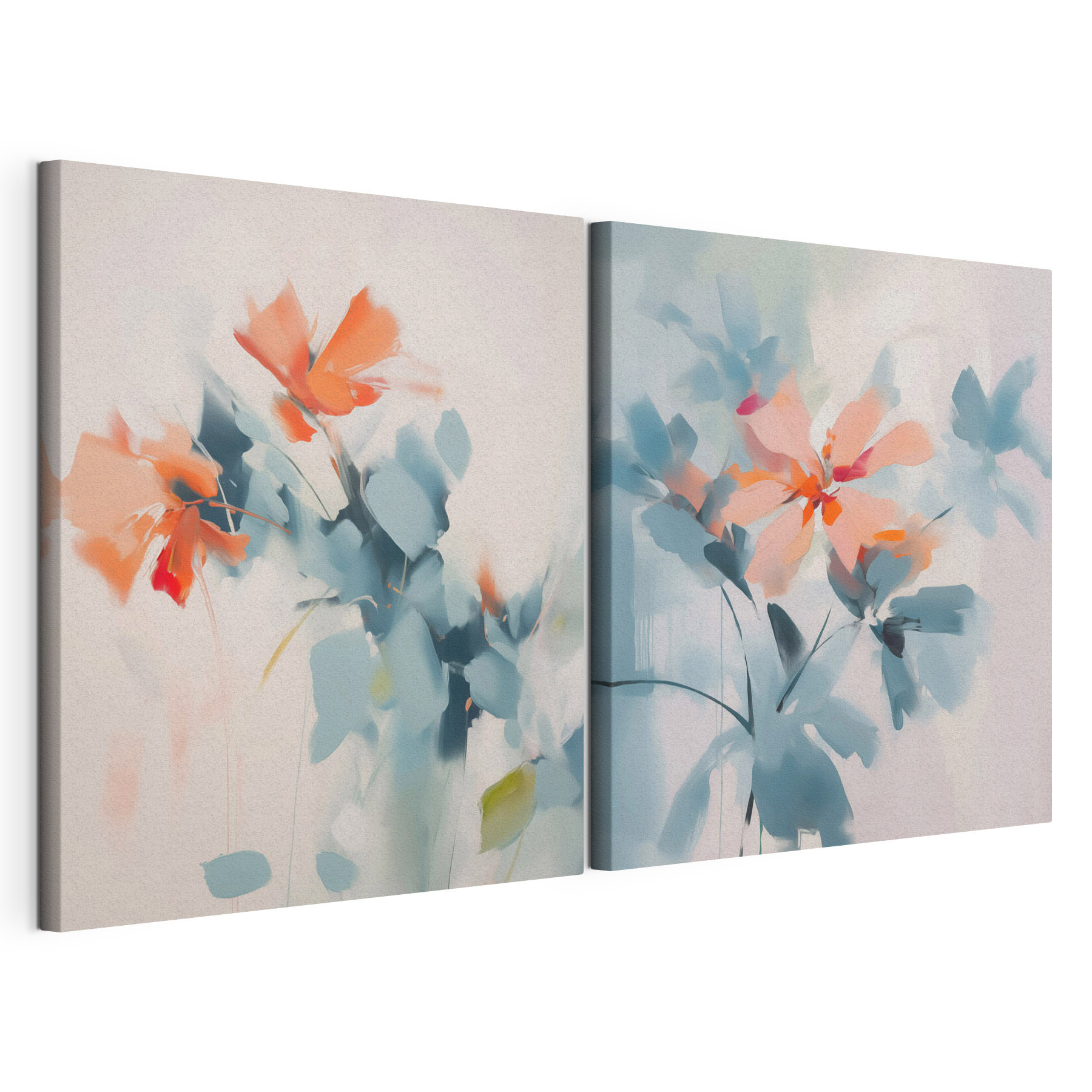 Painting of flowers and leaves Painting of flowers and leaves