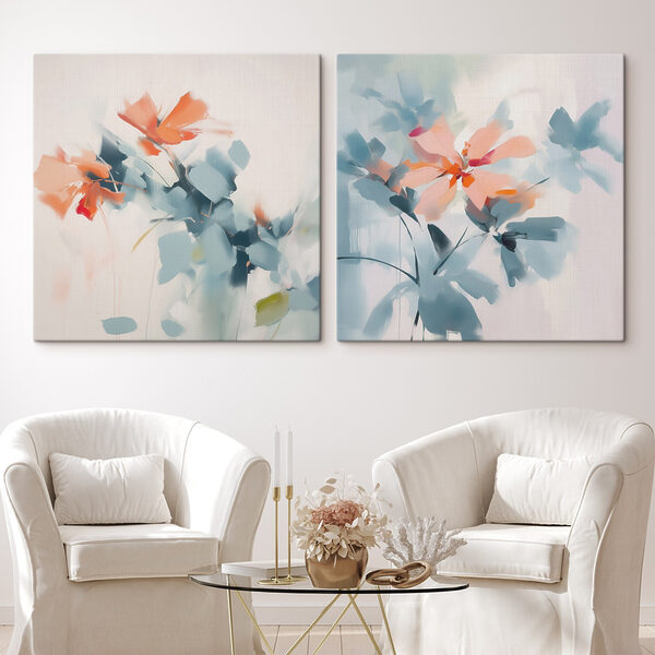 Painting of flowers and leaves Painting of flowers and leaves