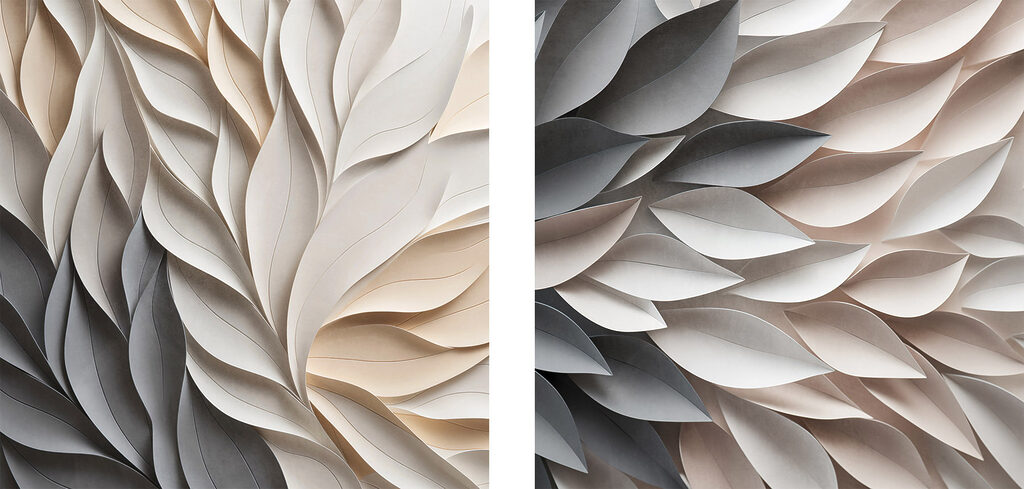 Flowing shapes in soft hues Flowing shapes in soft hues