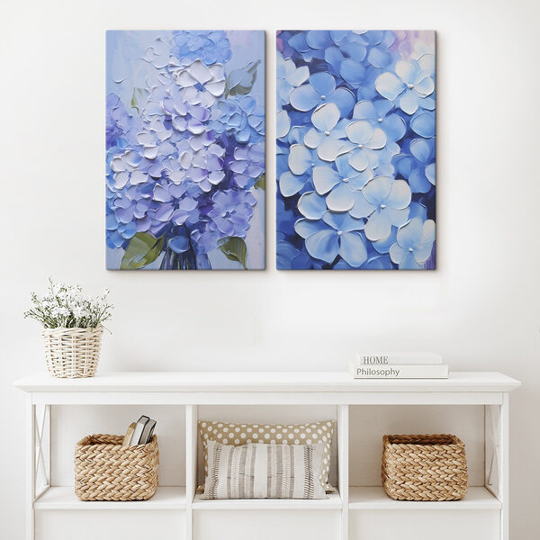 Painting of flowers on canvas Painting of flowers on canvas