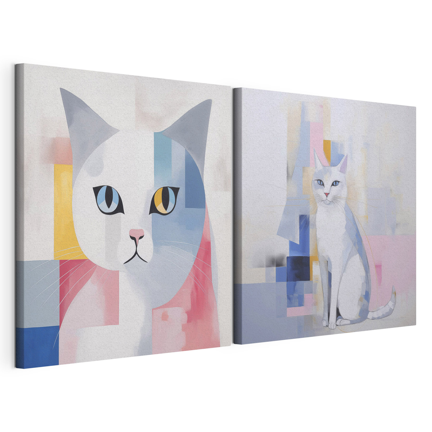 Two paintings of a cat Two paintings of a cat