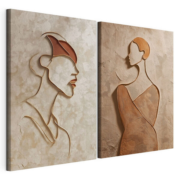 Collage aus Bildern von Frauen Modularer Leinwanddruck Collage aus Bildern von Frauen